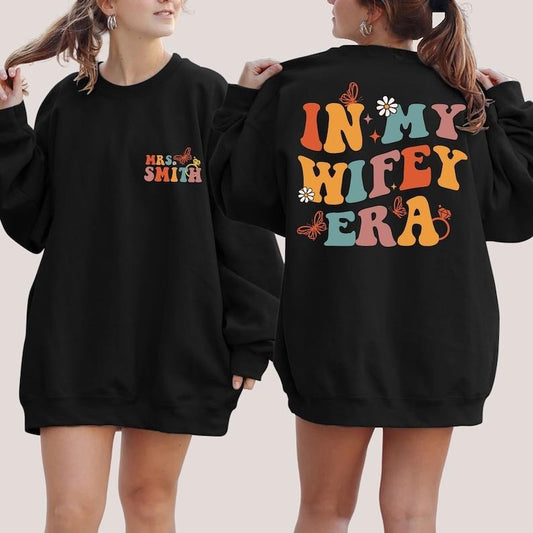 In My Wifey Era Sweatshirt, It's Giving Wifey Sweatshirt, , Engagement Gift For Her, Gift to Wife, Funny Wife Sweatshirt, Bachelorette Shirt