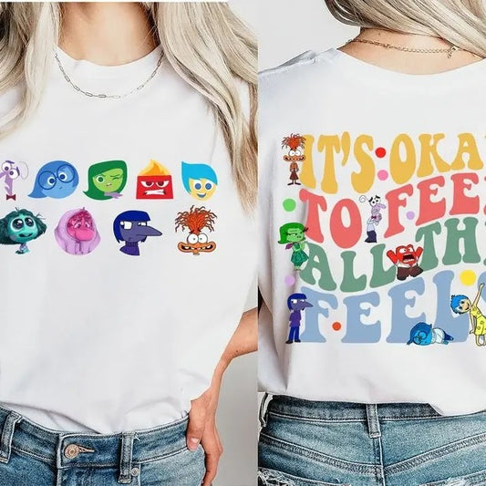 It's Okay To Feel All The Feels Shirt, Mental Health shirt, Inclusion Shirt, Speech Therapy Shirt, BCBA Shirt, Para Shirt