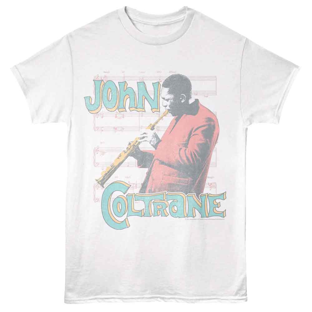 John Coltrane - Pastel Playing - American Classics - Front Print White Adult Short Sleeve T-Shirt
