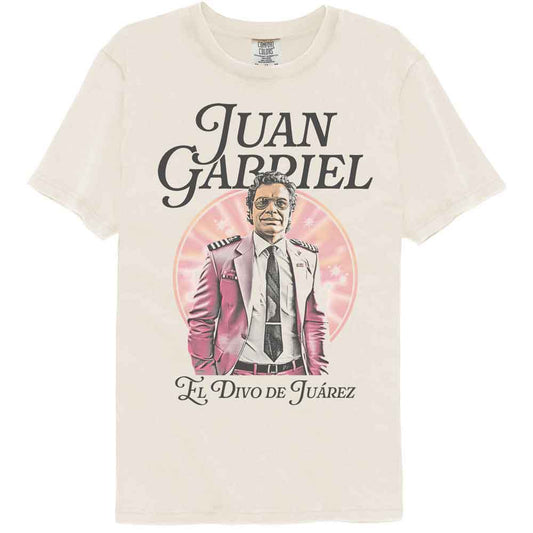 Juan Gabriel - Cuidades Mexico Pilot - American Classics - Off-White Solid Adult Short Sleeve Comfort Color T-Shirt