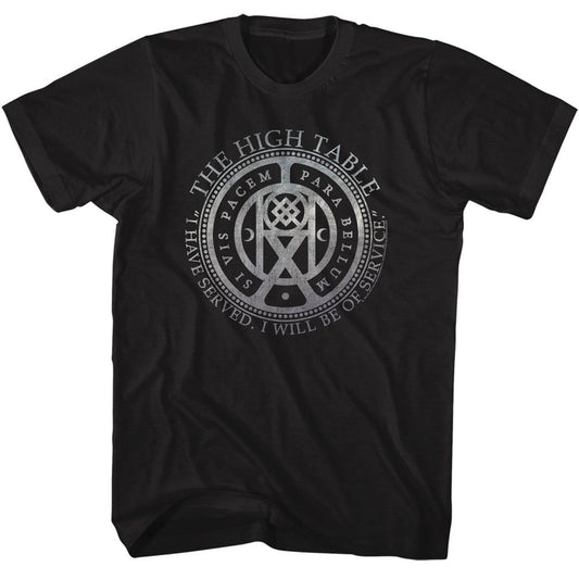 John Wick - High Table Coin Symbol - American Classics - Solid Black Adult Short Sleeve T-Shirt