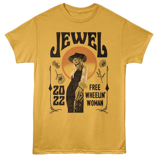 Jewel - Freewheelin Vintage - American Classics - Solid Yellow Adult Short Sleeve T-Shirt