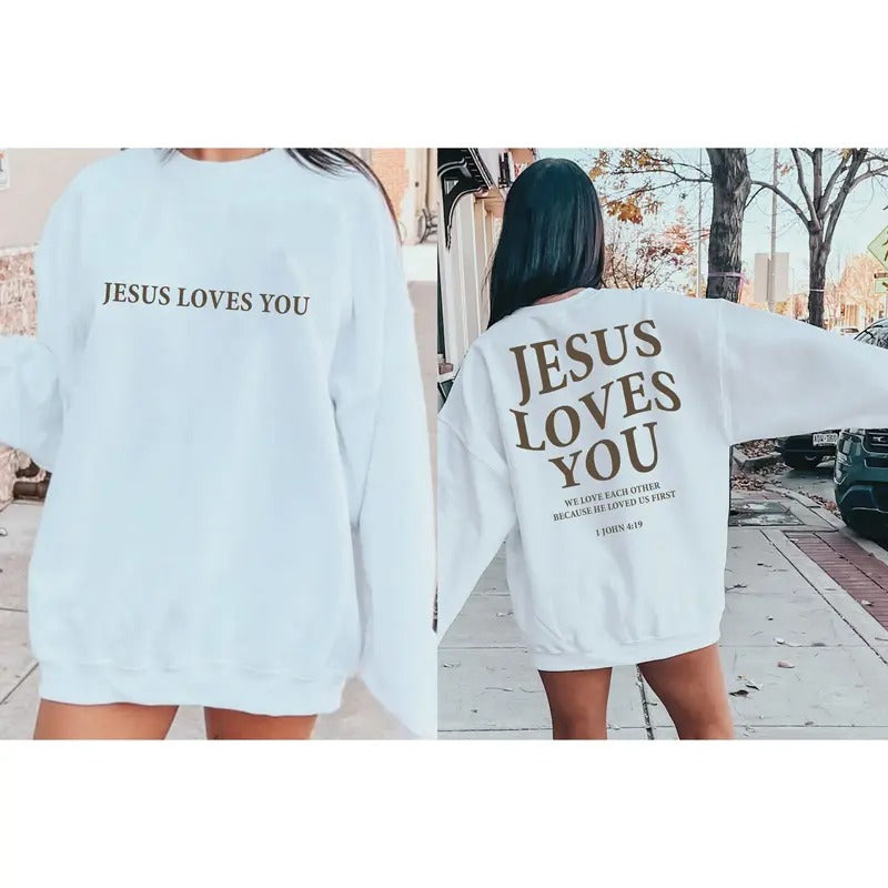 Jesus Loves You Tees Christian Shirt Christian Merch Christian Sweater Jesus Shirtbible Verse Shirt Trendy Christian Tees TK43GN