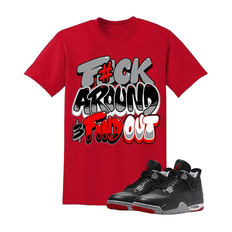 Jordan 12 Red Taxi 12s Shirt To Match Sneaker Fuch Around color Red
