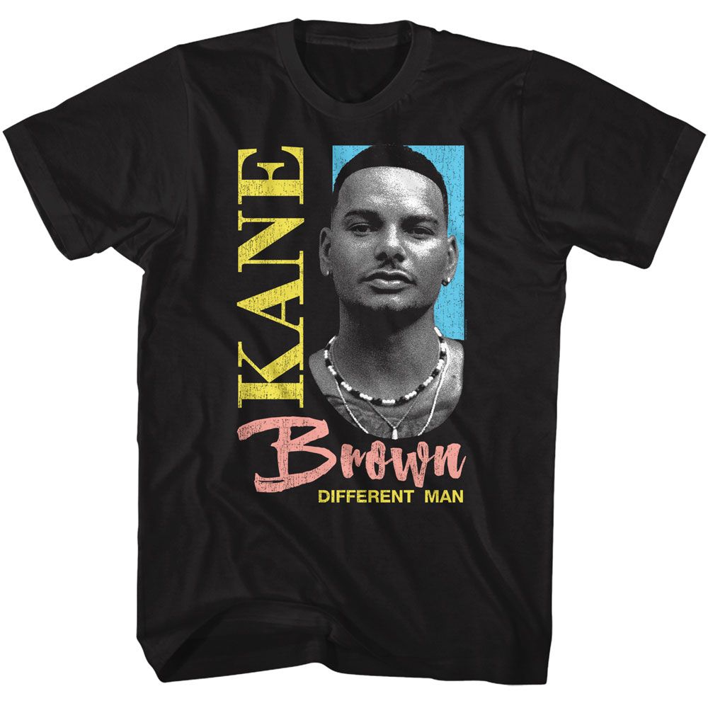Kane Brown - Different Man Tri Color - American Classics - Solid Black Adult Short Sleeve T-Shirt