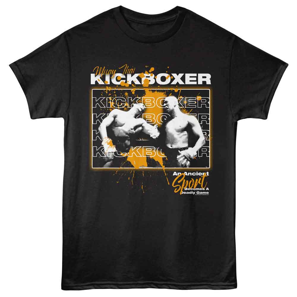 Kickboxer - Splatter Repeat Text - American Classics - Officially Licensed Adult Short Sleeve T-Shirt