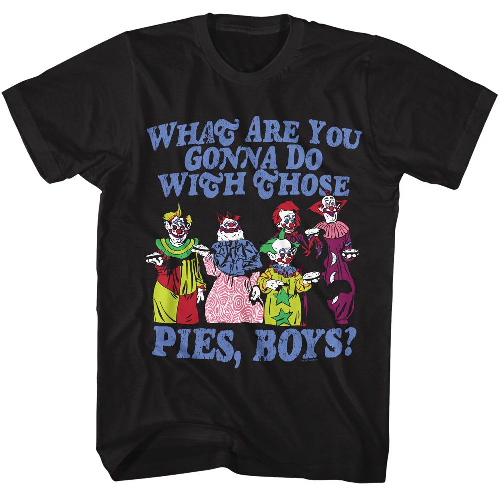 Killer Klowns From Outer Space - Pies - American Classics - Solid Black Adult Short Sleeve T-Shirt