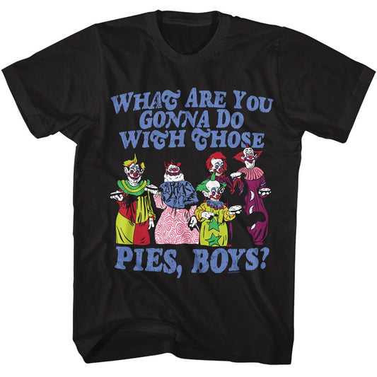 Killer Klowns From Outer Space - Pies - American Classics - Solid Black Adult Short Sleeve T-Shirt