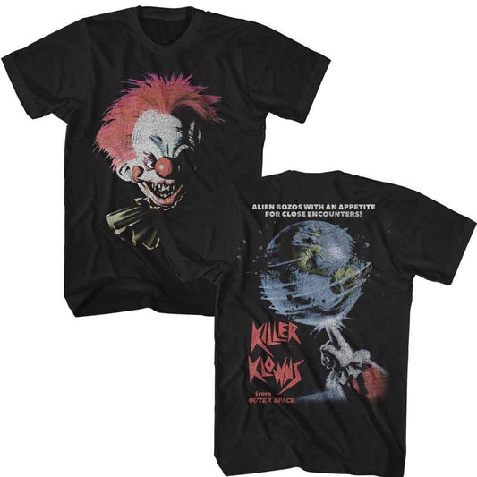 Killer Klowns From Outer Space - Oversized Klown Head - American Classics - Black 2-Sided Adult Short Sleeve T-Shirt