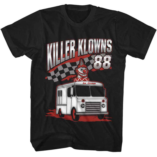 Killer Klowns From Outer Space - Ice Cream Truck - American Classics - Solid Black Adult Short Sleeve T-Shirt