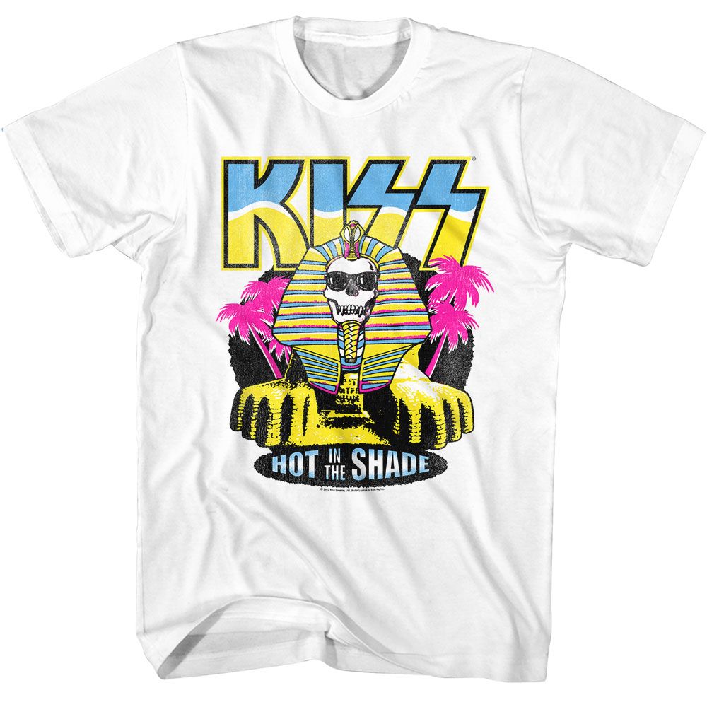 KISS - Hits Skull Sphinx - American Classics - Solid White Adult Short Sleeve T-Shirt