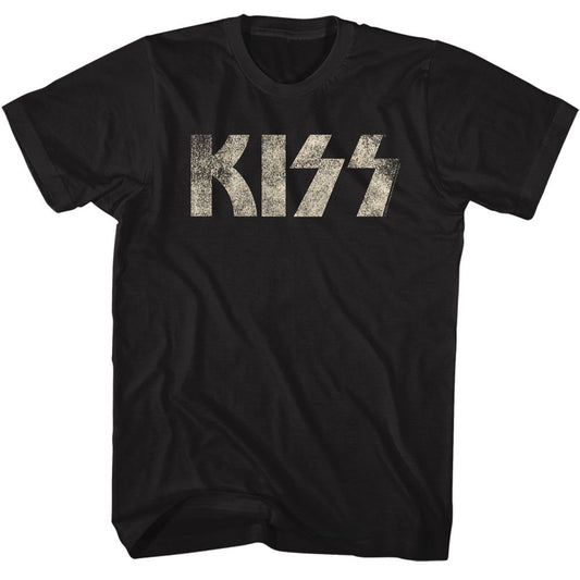 KISS - Logo - American Classics - Solid Black Adult Short Sleeve T-Shirt