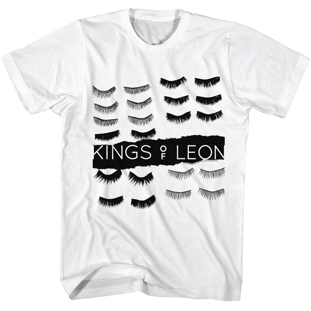 Kings Of Leon - Eye Lashes - American Classics - Solid White Adult Short Sleeve T-Shirt