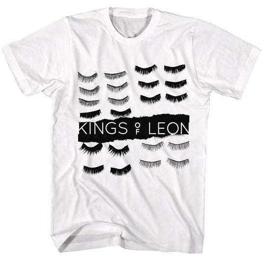 Kings Of Leon - Eye Lashes - American Classics - Solid White Adult Short Sleeve T-Shirt