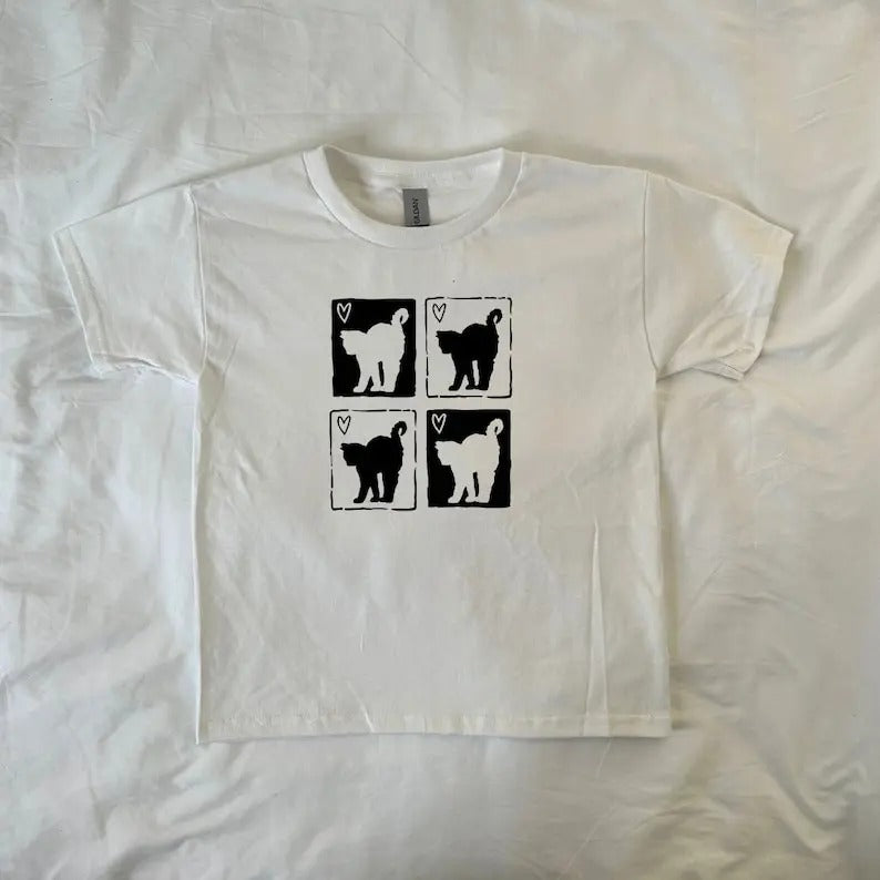 Kitten Baby Tee, vintage, Cat, Y2K, Pintrest, Coquette, Cute, Cat lovers