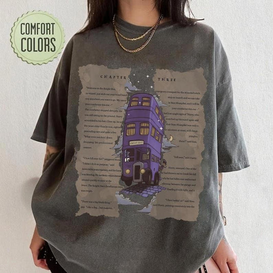 Knight Bus shirt, Bookish Magic World Shirt, Subtle Booklover Read Fantasy, Bookworm Fandom Merch, Book Nerd, Booktok, Bookstagram Gift
