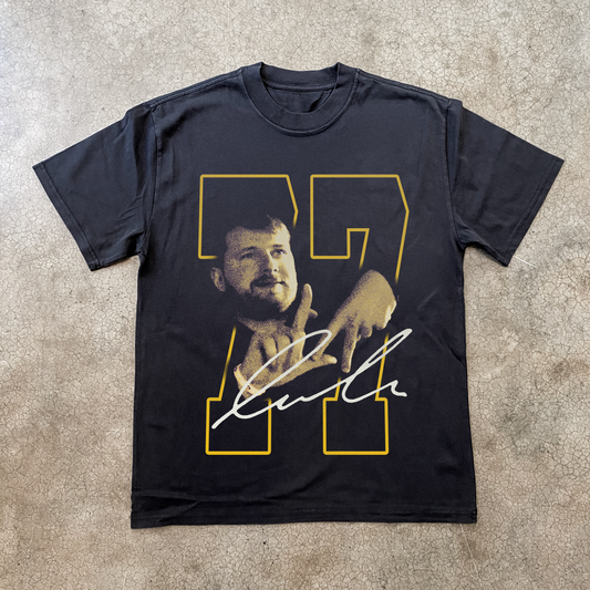 'LA LUKA' HEAVYWEIGHT BLACK T-SHIRT