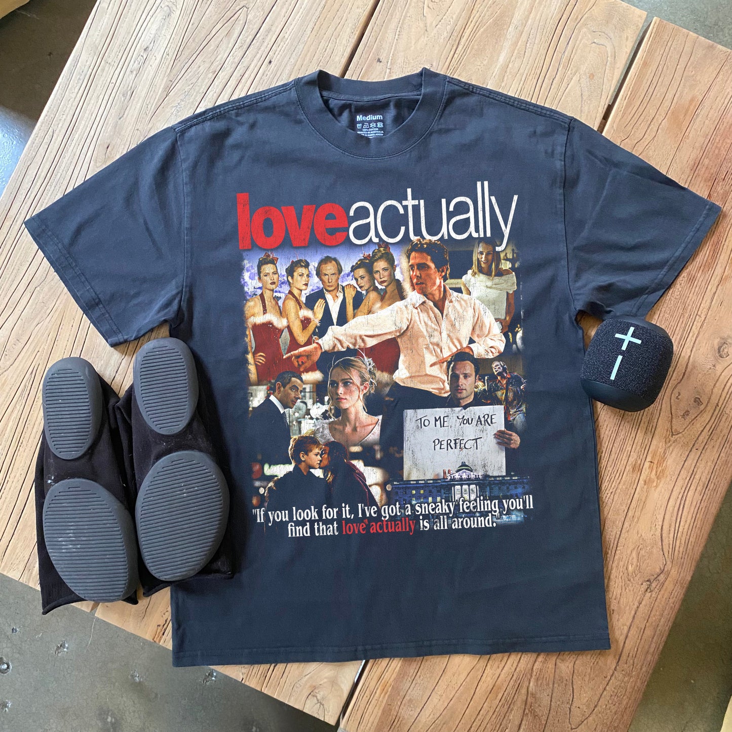 2003 LOVE ACTUALLY HEAVYWEIGHT BLACK T-SHIRT