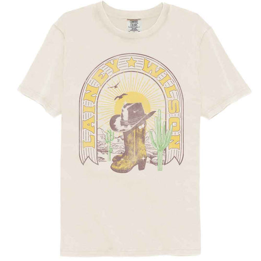 Lainey Wilson - Boots - American Classics - Solid Beige Adult Short Sleeve Comfort Color T-Shirt