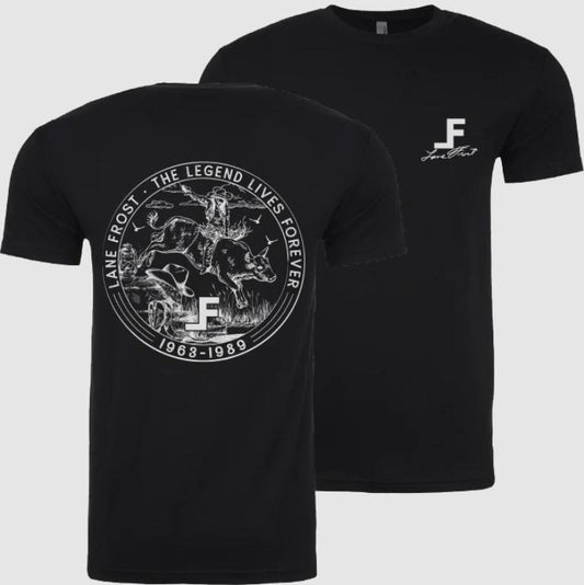 Lane Frost Silver Dollar T Shirt, Vintage Rodeo Graphic Tee, Western Cowboy Country Outfit