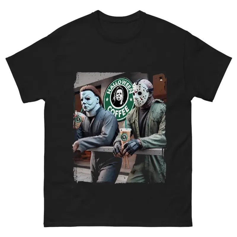 Laughs & Chills Jason and Michael Horror Tee for Spooky Events