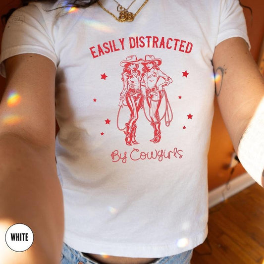 Lesbian Babytee Aesthetic,Gay Cowgirl Baby T, Gay Graphic Tee, Western Subtle Lesbian Gift, Sapphic Queer Fashion,WLW Femme Subtle Pridestyle{n002}2