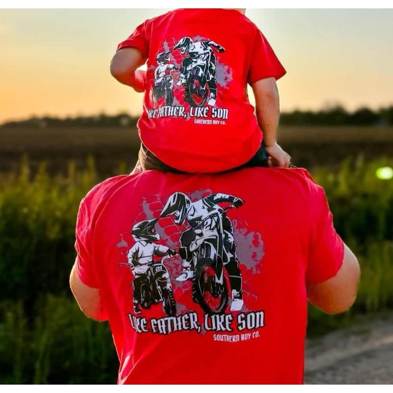 Like Father Son Matching Shirt, Short Sleeve Youth and Adult Tee, Cute Gift for Dad and Daughter and Son