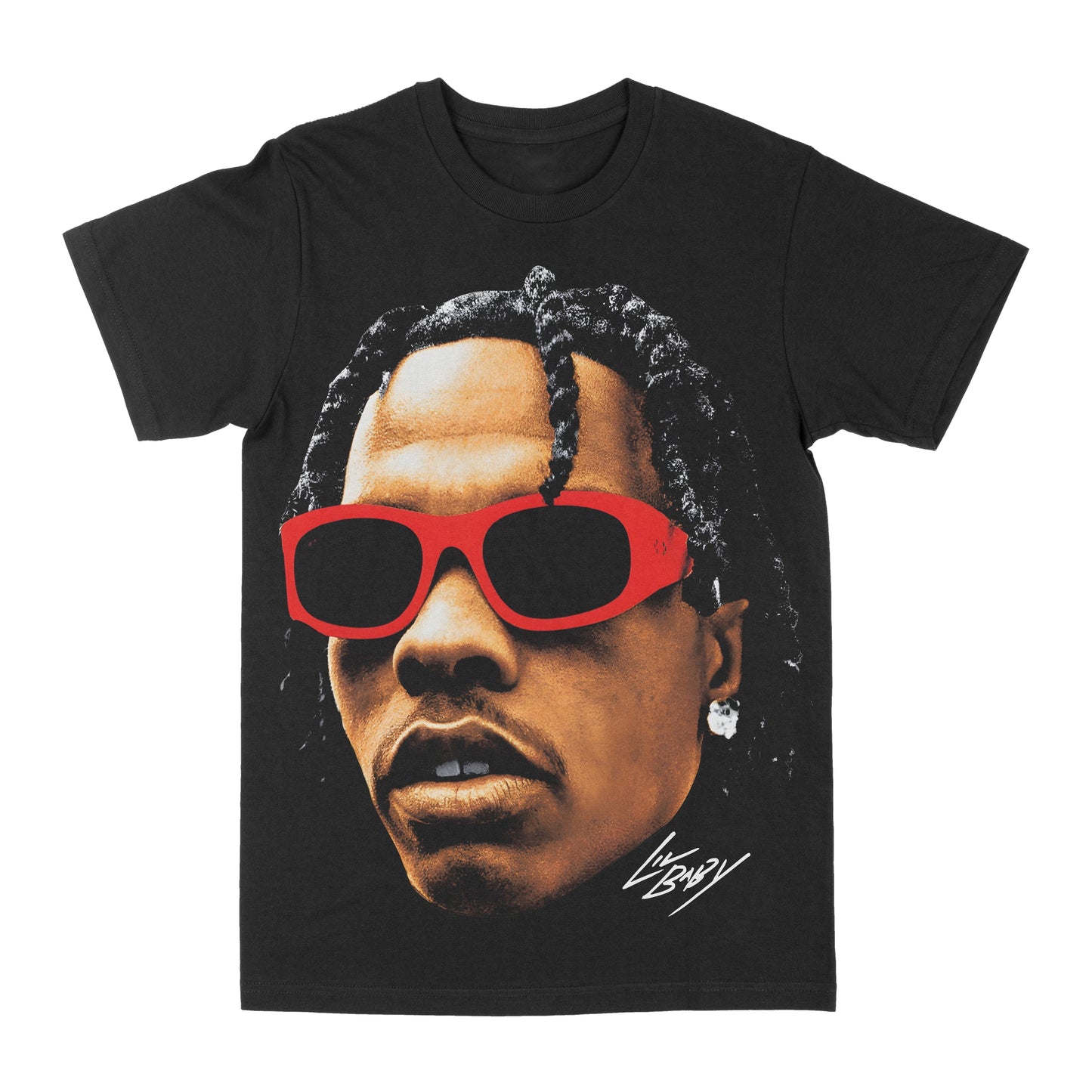 Lil Baby "Big Face Red Shades" Graphic Tee Style001