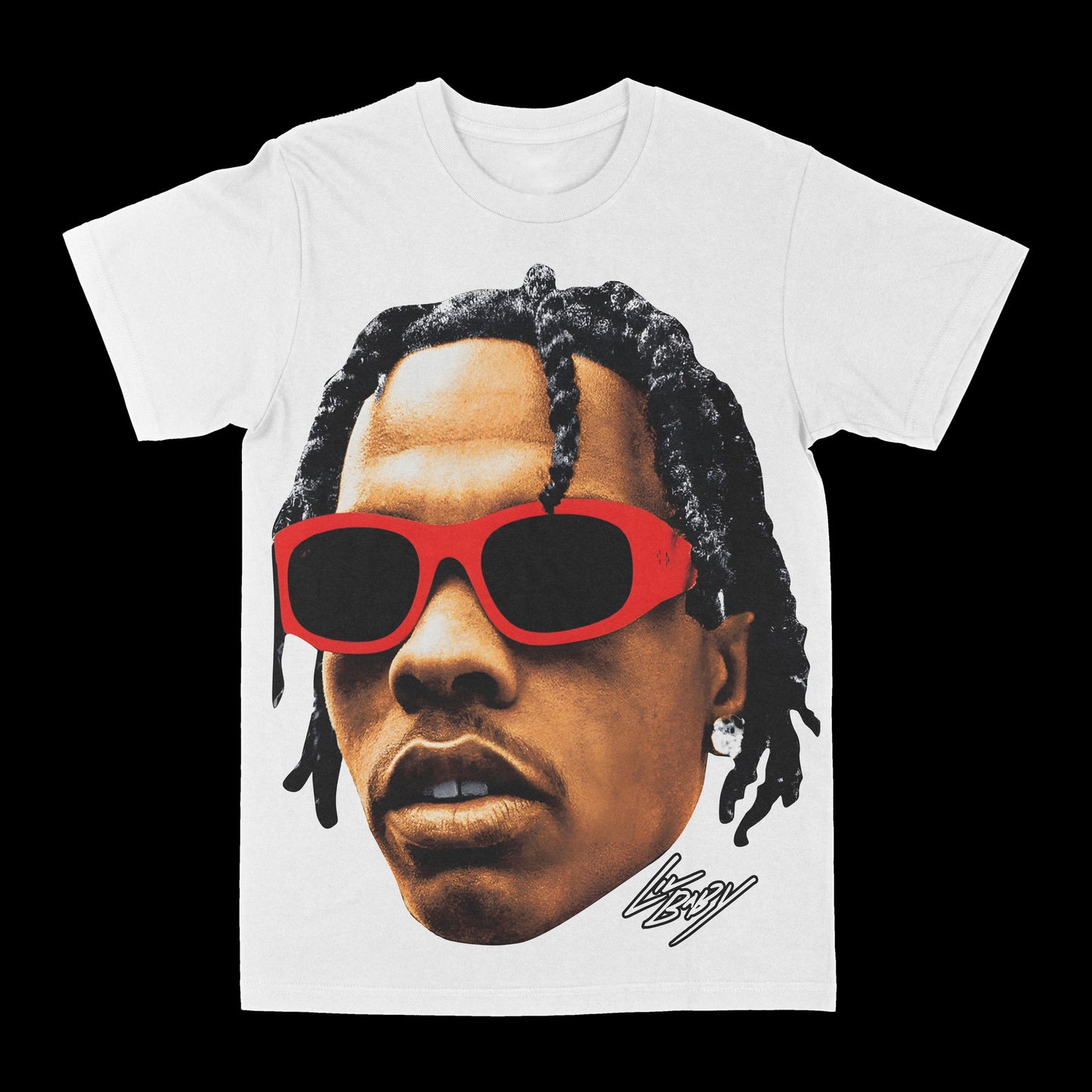 Lil Baby "Big Face Red Shades" Graphic Tee Style001