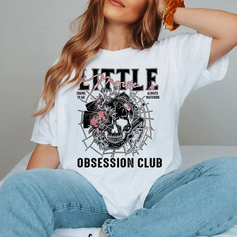 Little Mouse Obsession Club T-Shirt, Zade Meadows Sweatshirt, Haunting Adeline Merch, Cat And Mouse Duet Sweater, Dark Romance Booktok Tee