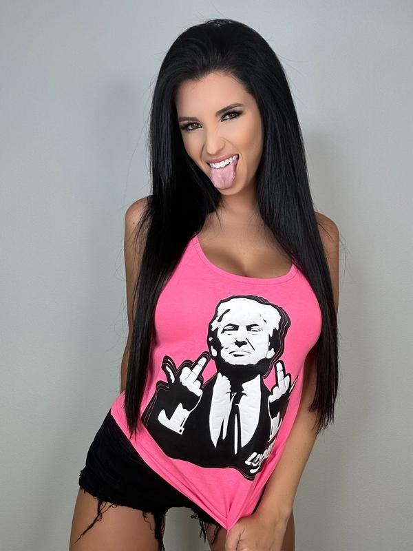 Luckless Outfitters Middle Fingers Tank Neon Pink