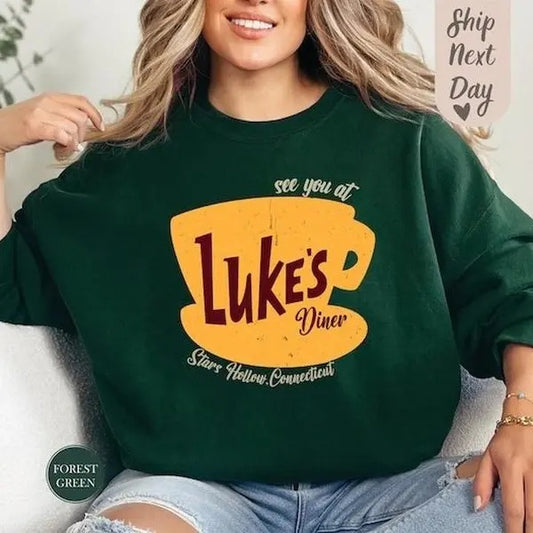 Luke's Diner Sweatshirt, Stars Hollow Luke's Diner Sweatshirt, Autumn Festival Sweatshirt, Stars Hollow Hoodie, Stars Hollow Sweatshirt