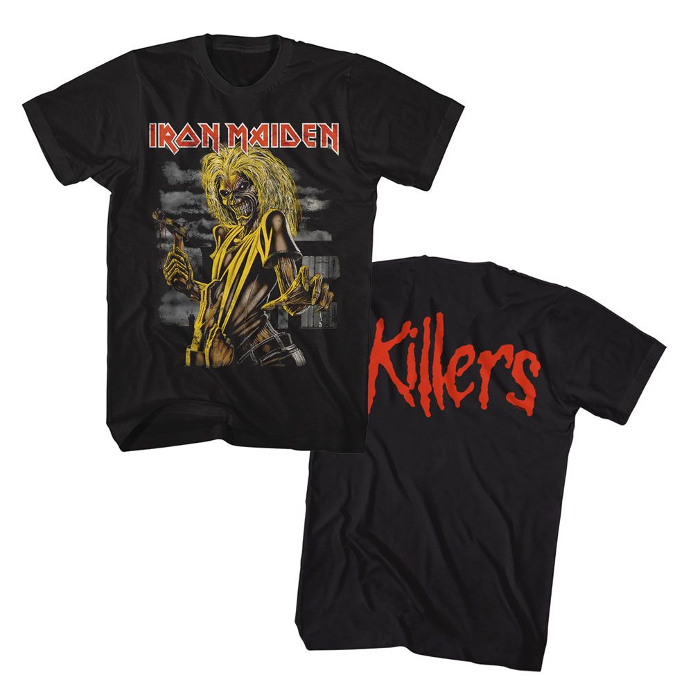 Iron Maiden - Killer 2S - American Classics - Solid Black Adult Short Sleeve T-Shirt