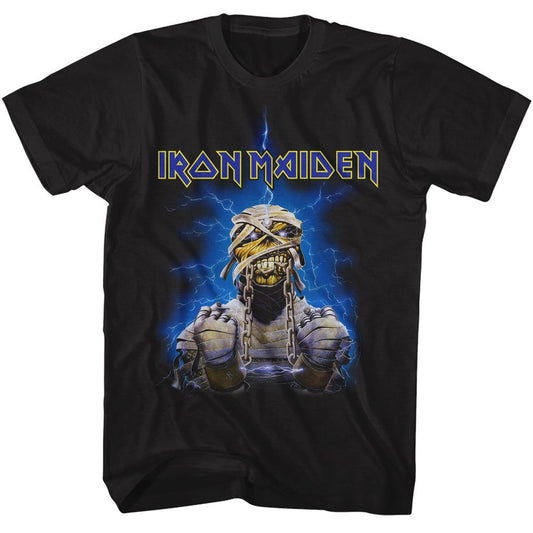 Iron Maiden - Mummy Eddie - American Classics - Solid Black Adult Short Sleeve T-Shirt