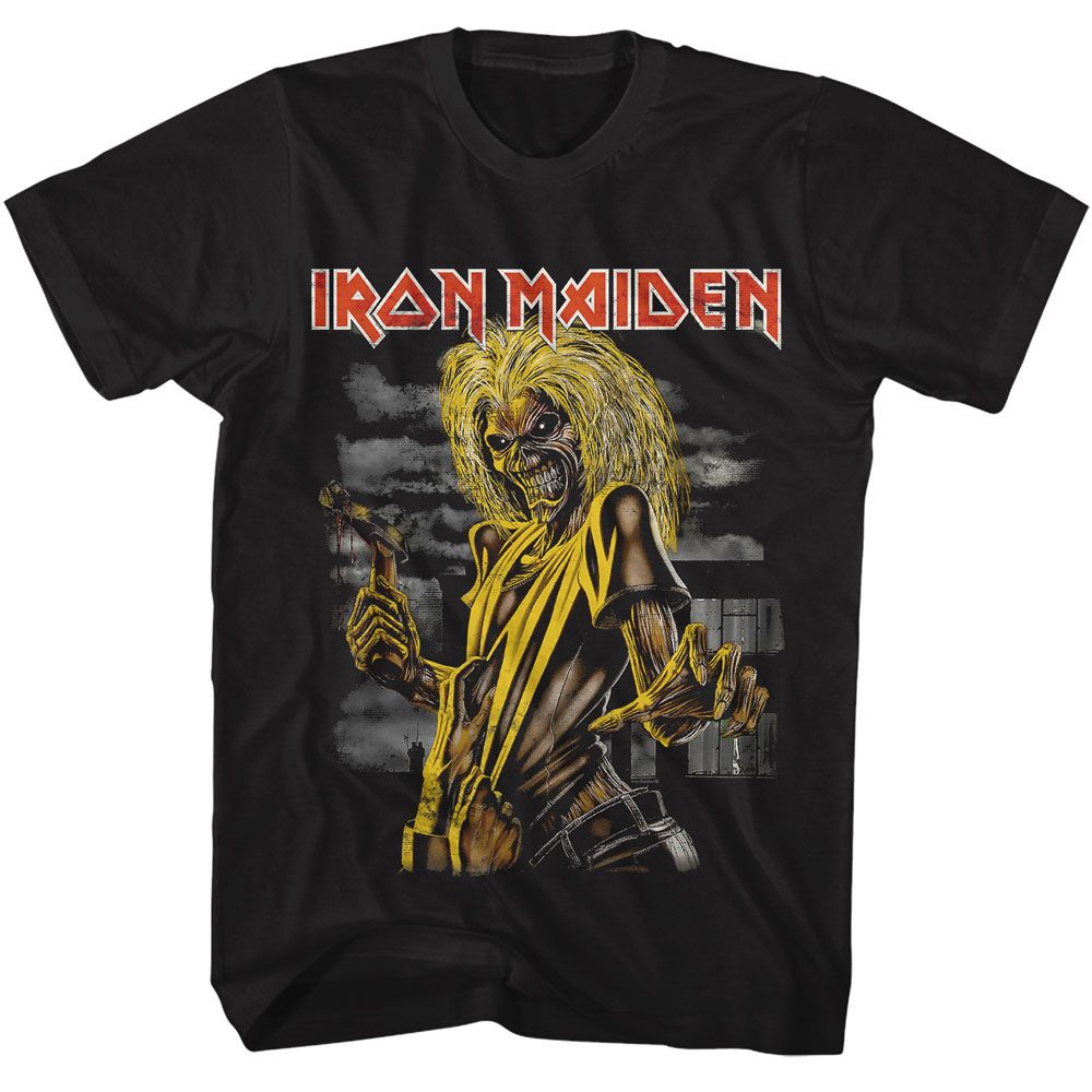 Iron Maiden - Killers Cover - American Classics - Solid Black Adult Short Sleeve T-Shirt