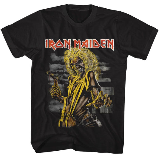 Iron Maiden - Killers Cover - American Classics - Solid Black Adult Short Sleeve T-Shirt