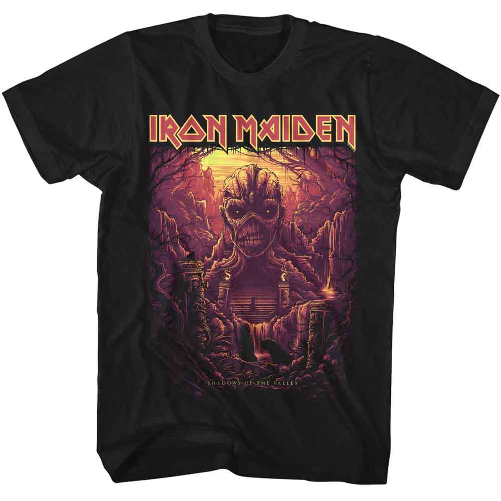 Iron Maiden - Shadows Of The Valley - Officially Licensed American Classics - Front Print Solid Adult Short Sleeve T-Shirt
