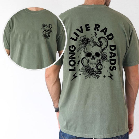 MAPTEES Long Live Rad Dads Shirt, Rad Dads Club Graphic Tee, Fathers Day Unhinged Shirt, Cool Dad T-shirt, Girl Dad Father's Gift , Gift For Husband