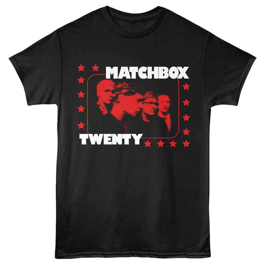 Matchbox Twenty - Star Border - American Classics - Front Print Black Adult Short Sleeve T-Shirt