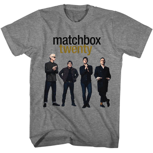 Matchbox Twenty - Band Members - American Classics - Heather Gray Adult Short Sleeve T-Shirt