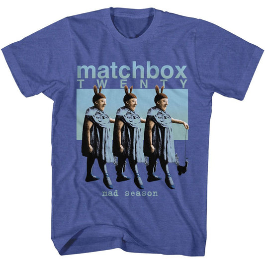 Matchbox Twenty - Mad Season - American Classics - Heather Blue Adult Short Sleeve T-Shirt