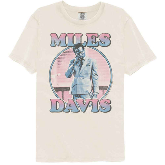 Miles Davis - Pastel Gradients - American Classics - Off-White Solid Adult Short Sleeve Comfort Color T-Shirt