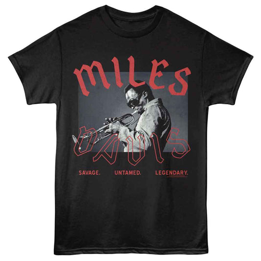 Miles Davis - Untamed Legendary - American Classics - Front Print Black Adult Short Sleeve T-Shirt