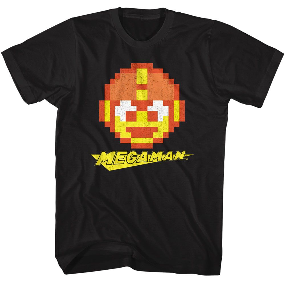 Mega Man - Mega O Lantern - American Classics - Solid Black Adult Short Sleeve T-Shirt