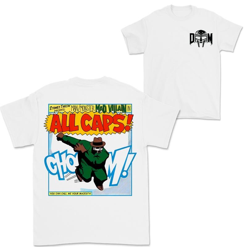 MF Doom Madlib All Caps 2 Sides T-Shirt, For Women, For Men