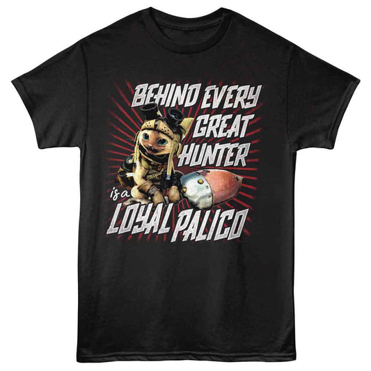 Monster Hunter - Loyal Palico - American Classics - Front Print Black Adult Short Sleeve T-Shirt
