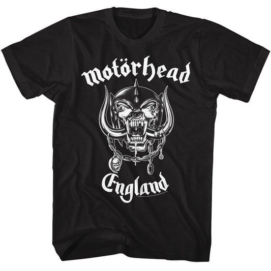 Motorhead - England - American Classics - Solid Black Adult Short Sleeve T-Shirt