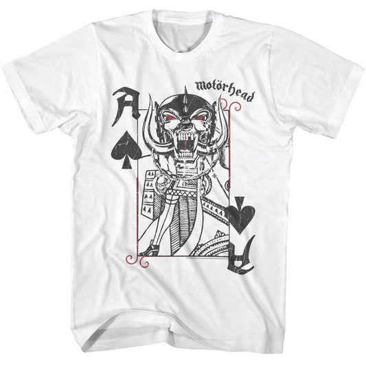 Motorhead - King Of Aces - American Classics - Solid White Adult Short Sleeve T-Shirt
