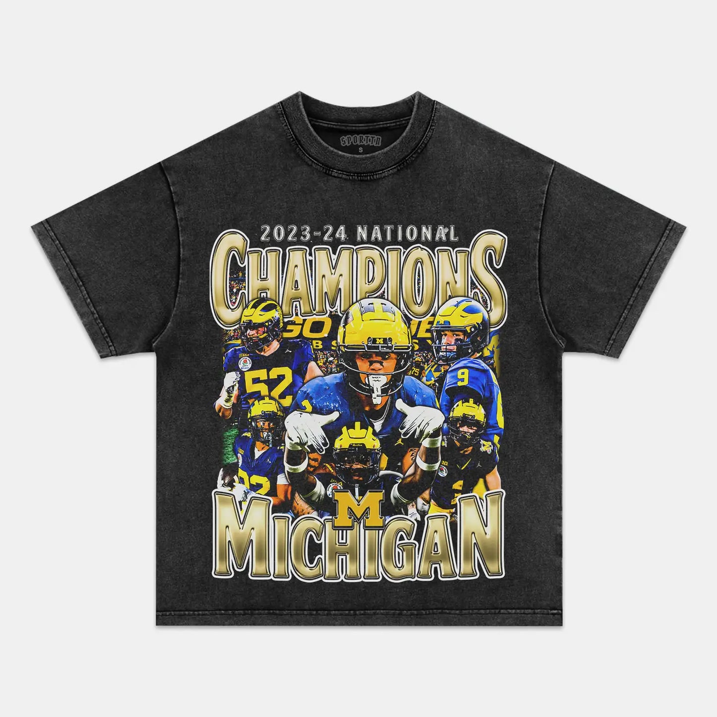 2023-24 NATIONAL CHAMPS - MICHIGAN V2 TEE Style001