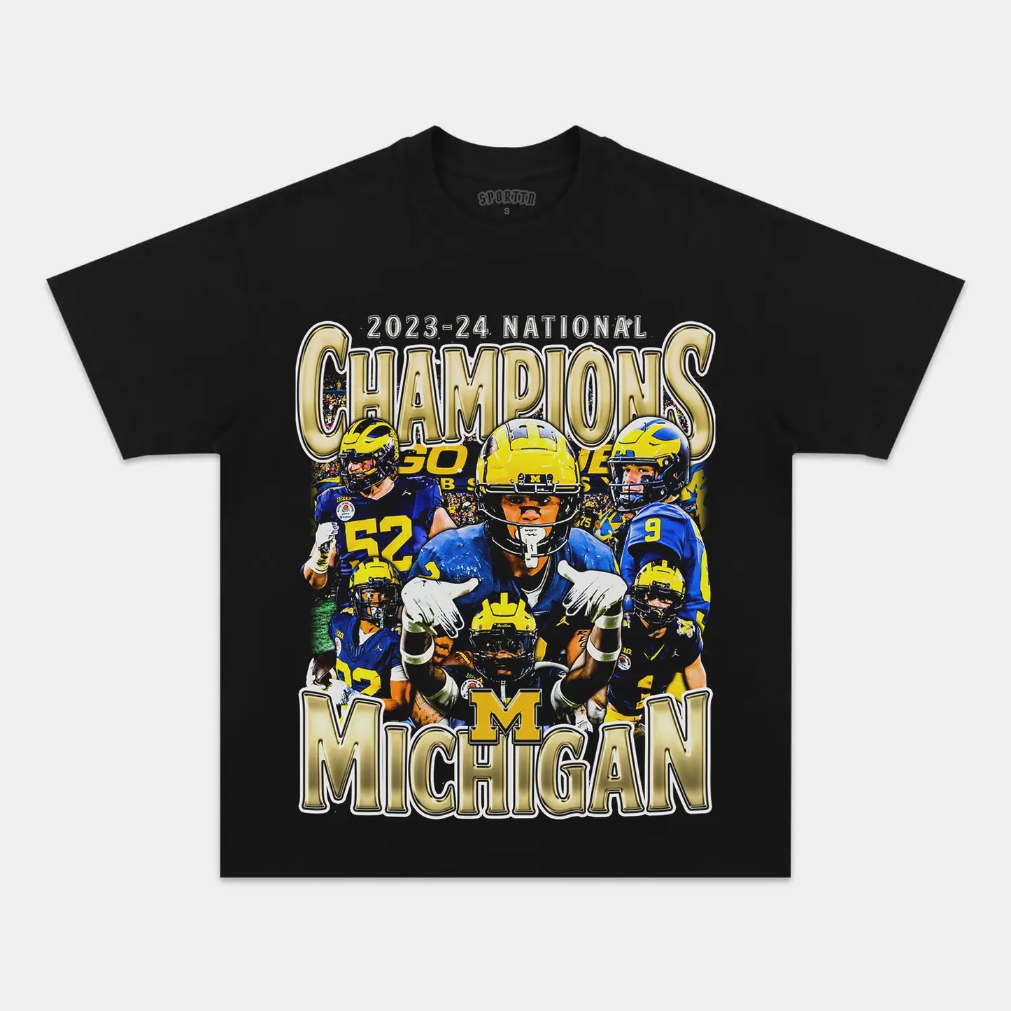 2023-24 NATIONAL CHAMPS - MICHIGAN V2 TEE Style001
